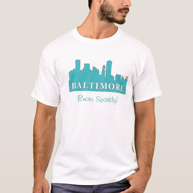 T-shirt B'more turquoise scintillant ! (Devant)