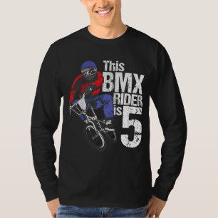 T-shirt BMX 5 ans Anniversaire Fête Garçons Vélo De Chemin