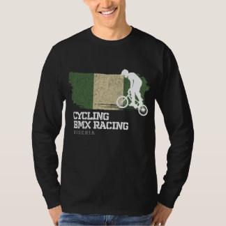 T-shirt BMX Bike Nigeria Drapeau Vélo vélo Course BMX