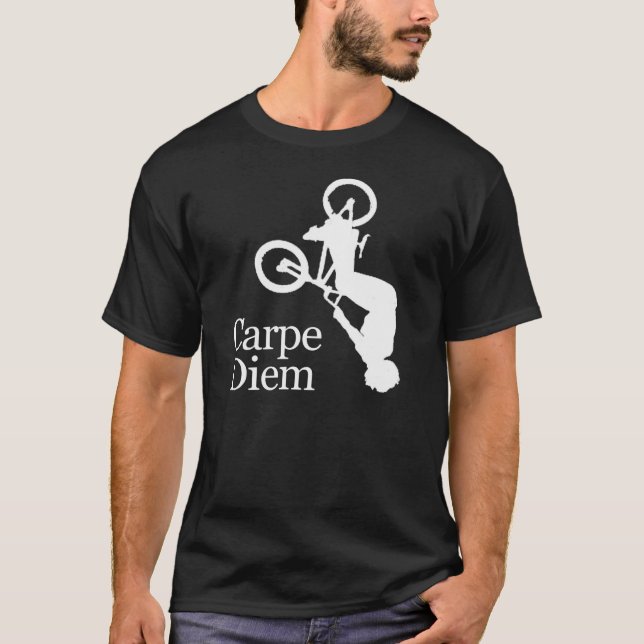 T-shirt BMX Carpe Diem (foncé) (Devant)