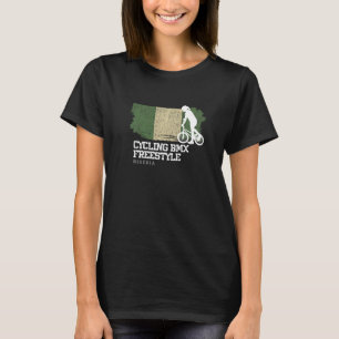 T-shirt BMX Femmes Freestyle Vélo Nigeria Drapeau BMX