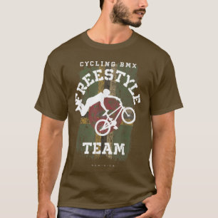 T-shirt BMX Freestyle Vélo Dominique Drapeau Vélo vélo BM