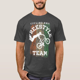 T-shirt BMX Freestyle Vélo Inde Drapeau Vélo BMX