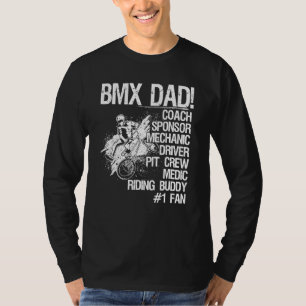 T-shirt Bmx Papa Coach Sponsor Mécanicien Pilote