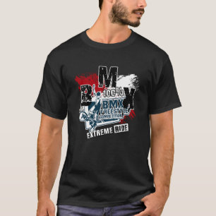 T-shirt BMX Racer Descente BMX Papa BMX Chauffage BMX Fran