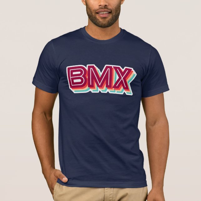 T-shirt BMX Retro Typography Text Cool (Devant)