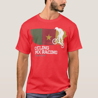 T-shirt BMX Vélo Cameroun Drapeau Vélo vélo Course BMX 3