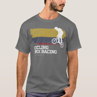 T-shirt BMX Vélo Colombie Drapeau Vélo Course à vélo BMX