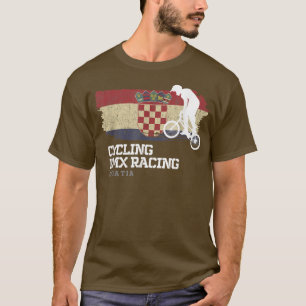 T-shirt BMX Vélo Croatie Drapeau Vélo Course à vélo BMX 31