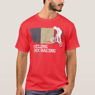 T-shirt BMX Vélo France Drapeau Vélo Vélo Course BMX 351