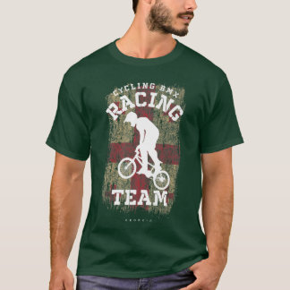 T-shirt BMX Vélo Georgia Drapeau Vélo Vélo Course BMX 31