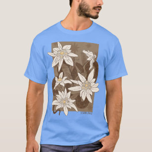 T-shirt Boa arc-en-ciel brésilien avec fleurs Edelweiss