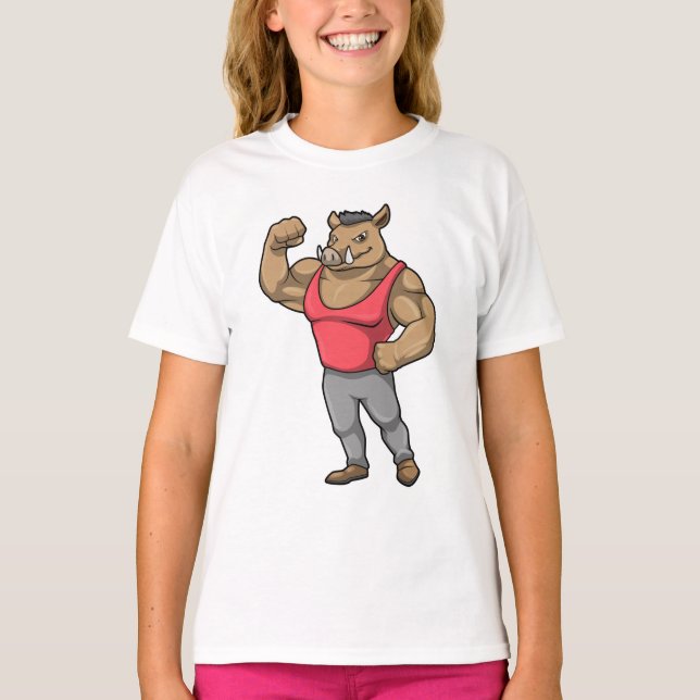 T-shirt Boar Bodybuilder Muscles Bodybuilding (Devant)