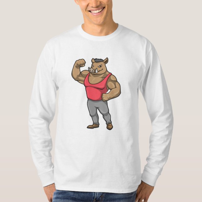 T-shirt Boar Bodybuilder Muscles Bodybuilding (Devant)