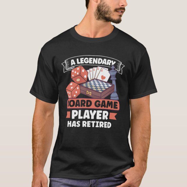T-shirt Board Games Chess Board Game Player Gambling (Devant)