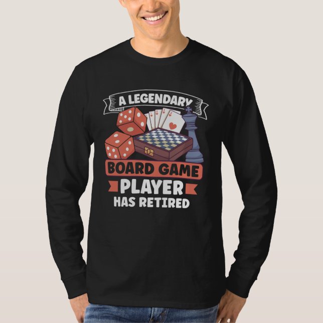 T-shirt Board Games Chess Board Game Player Gambling (Devant)