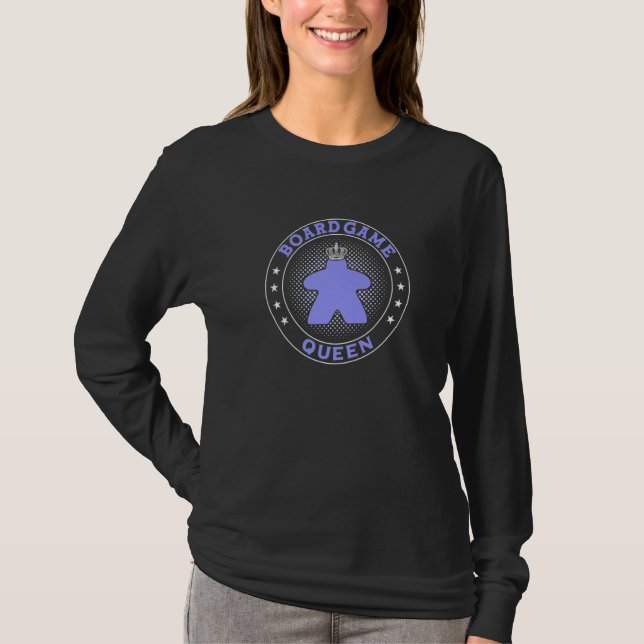 T-shirt Boardgame Queen board game board gamer board games (Devant)