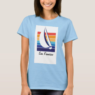 T-shirt Boat Color Carré_San Francisco