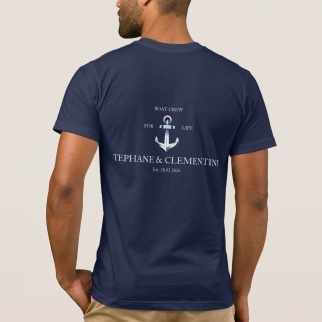 T-shirt Boat crew for life (Dos)