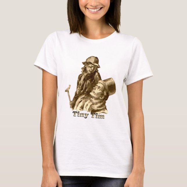 T-shirt Bob Cratchit et Tiny Tim Christmas Carol (Devant)