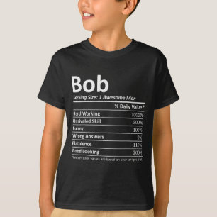 T-shirt Bob Nutrition Funny Anniversaire D Nom Gif 