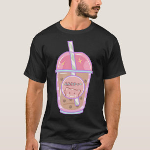 T-shirt Boba bulle thé chat d'aventure animaux