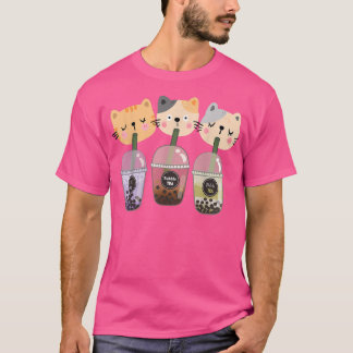 T-shirt Boba Chat Boire Boba Kitten Kawaii Kitt japonais