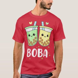 T-shirt Boba Milk Tea Kawaii Cute Boba Tapioca Balls Girls