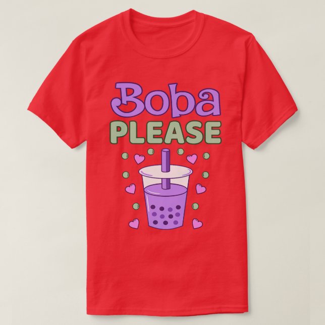 T-shirt Boba S'Il Vous Plaît Bubble Kawaii Tea Graphic Pre (Design devant)