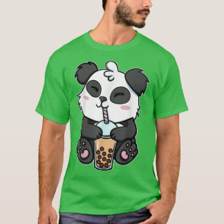 T-shirt Boba Tapioca Perles Bubble Lait Thé Boire Panda Lo