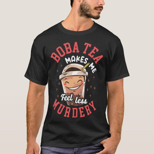 T-shirt Boba Tea Boba Tea Makes Me animals bibi and tina (Devant)