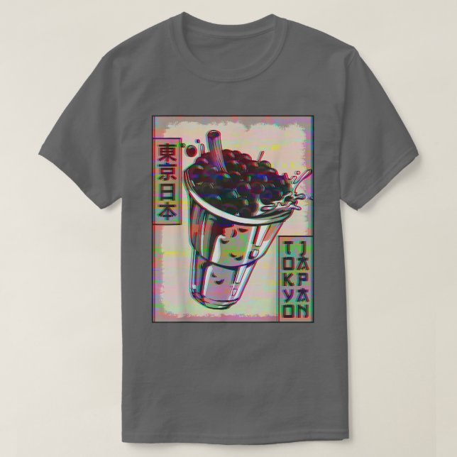 T-shirt Boba Tea Bubble Tea Tokyo Japan Vaporwave Aestheti (Design devant)