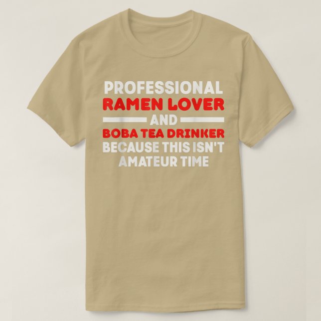 T-shirt Boba Tea Ramen Cute Kawaii Bubble Milk Tea 247 (Design devant)