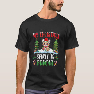 T-shirt Bobcat Portant Le Père Noël Noël Noël Noël L'Espri