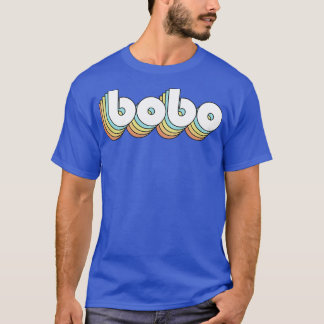 T-shirt Bobo Retro Typographie Arc-en-ciel style défraîchi