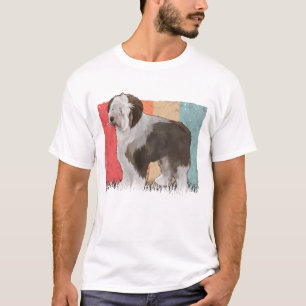 T-shirt Bobtail Retro Old English Sheepdog Vintage