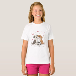 T-shirt Bobtail  with soccer ball for Valentine's Day