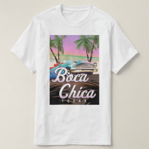 T-shirt Boca Chica Texas affiche de vacances