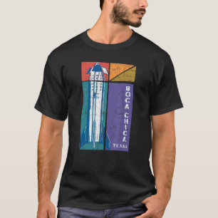 T-shirt Boca Chica Texas Starship Cool Retro 1