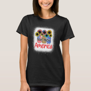 T-shirt Bocal Mason Dieu bénisse l'Amérique 4 juillet chré