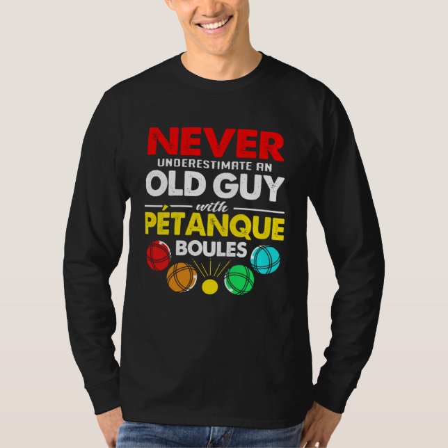 T-shirt Bocce Ball Grandpa For Old Man (Devant)
