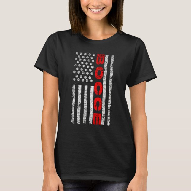 T-shirt Bocce Ball Player USA Flag Patriotic 1 (Devant)