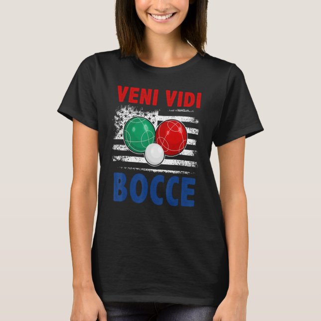 T-shirt Bocce Ball Player USA Flag Patriotic 4 (Devant)