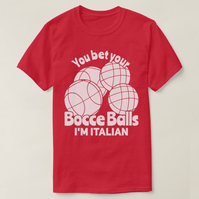 T-shirt Bocce Bocce Bocci de Bowling Italien (Design devant)