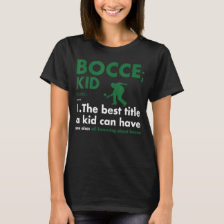 T-shirt Bocce de définition d'enfant sport