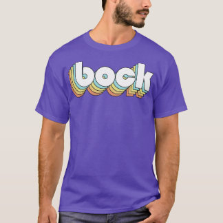 T-shirt Bock Retro Rainbow Typographie style défraîchi