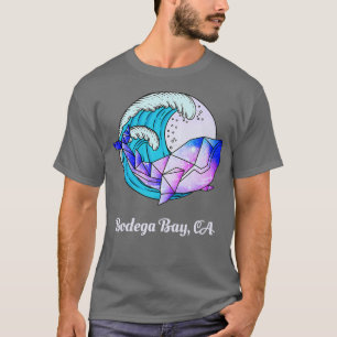 T-shirt Bodega Bay CA Peinture japonaise Tueur Orca géomét