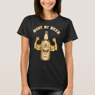 T-shirt Body By Beer Muscle Bouteille De Bière Pour Ajuste