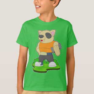 T-shirt Bodybuilder de chien Dumbbell Bodybuilding