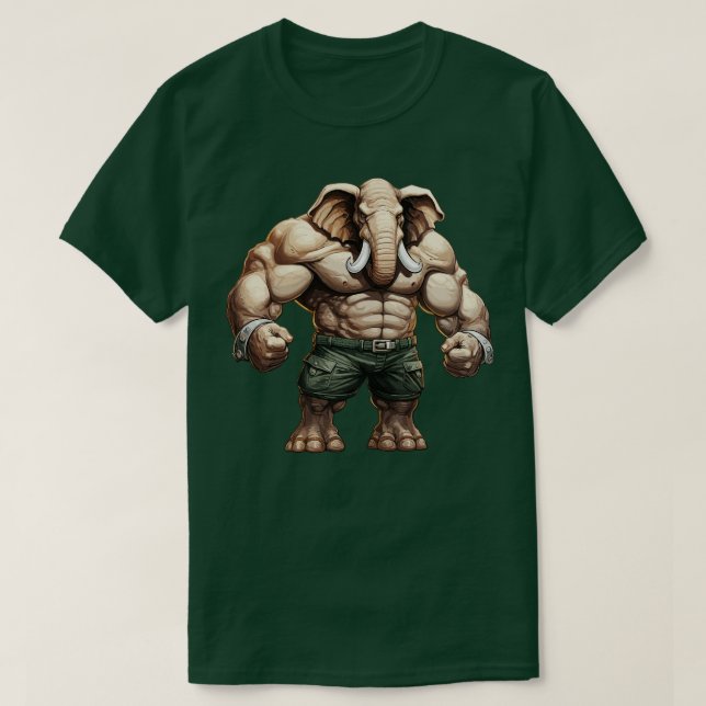 T-shirt Bodybuilder Elephant 2 (Design devant)